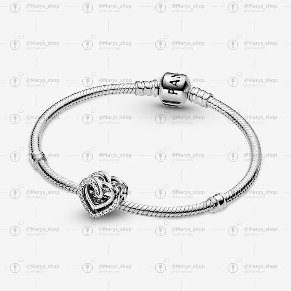 Pandora Sparkling Entwined Hearts Charm - Picture 4 of 6